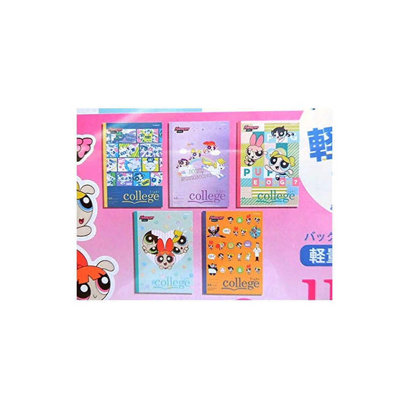Powerpuff Girls B5 Notebook, 5 Bunch, Lightweight Paper Notebook