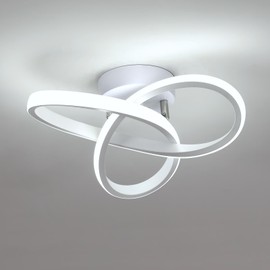 Osairous LED Ceiling Light 22 W 2500 LM, Ceiling Light Bedroom Modern Clover, Acrylic Ceiling Light White Cold Light 6500 K for Kitchen Hallway Living Room Diameter 25 cm