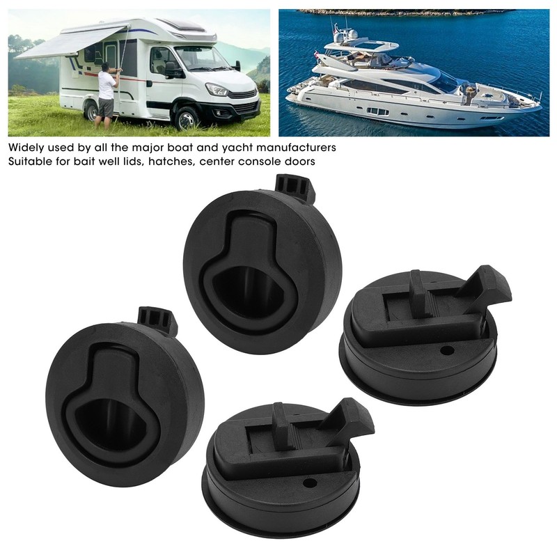 61mm/2.4in Marine Flush Pull Slam Latch Round Ring Lock Boat