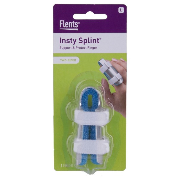 Flents Finger Splint, Two Sided Insty Splint, Large, Supports & Protects Injured Finger