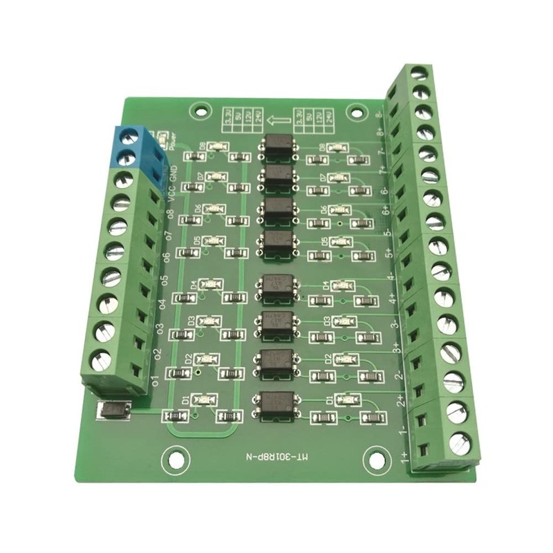 DONGKER Optocoupler Isolated Module,DC 24V to 5V 8-Channel Optocoupler Relay