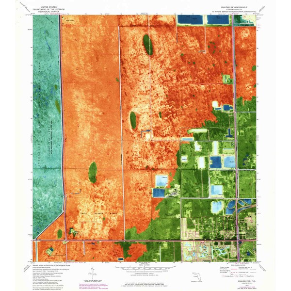 YellowMaps Hialeah SW FL topo map, 1:24000 Scale, 7.5 X