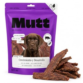 MUTT® Premios Naturales para Cachorro, Sabor Hígado de Res, Crunchy, sin Conservadores, Alto en Proteína, 100g