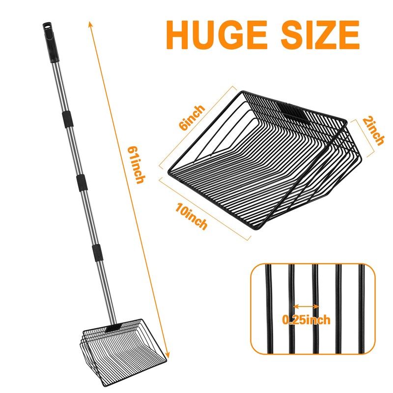 Large Chicken Poop Scooper, Chicken Coop Rake Scooper Accessories