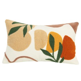 Merrycolor Boho Lumbar Decorative Throw Pillow Covers 12x20 Colorful Geometric Flower Accent Pillows,Modern Aesthetic Decorative Throw Pillows for Couch Bed Sofa Bedroom,1 Pcs (Only 1 Pillow Cover)