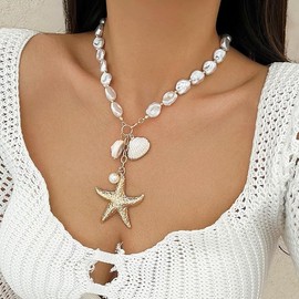 Summer Turtle Beach Necklaces for Women Trendy Surfer Shell Choker For Women Summer Hawaiian Style Braided Rope Natural Shell Necklace for Women Teen Girl Gifts