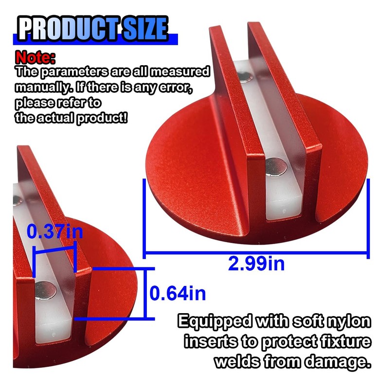 UHANBUT Universal Magnetic Jack Pad, Aluminum 0.37" Width Slotted Puck