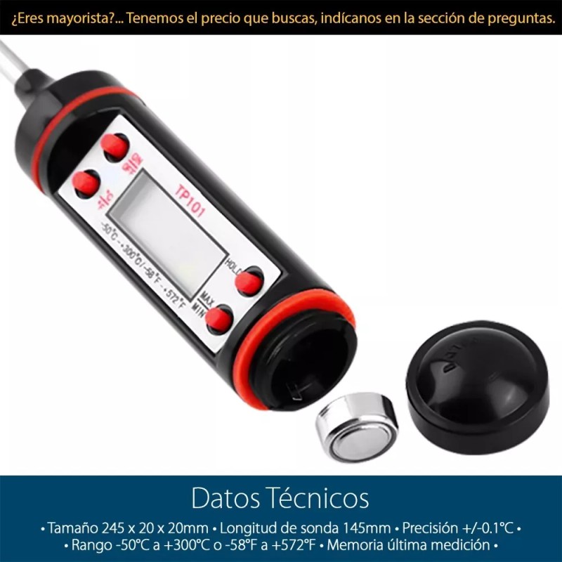 Mercader Digital Termómetro Digital De Sonda De Cocina Alimentos