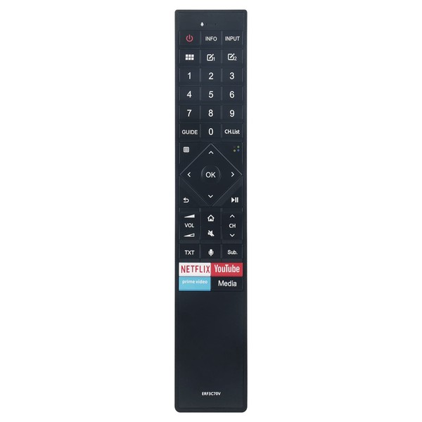 ERF3C70V Replacement Remote Control fit for VU Android Laser LED