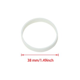 ONLYKXY White Flat Natural Rubber Band Silicone Soft Elastic Band Supplies Large Thick Rubber Ring Reusable Power Cable Ties Straps Coil Ring for Home Office Depository Packing Storage,100pcs (38mm)