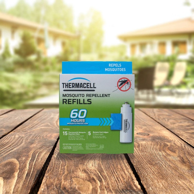 Thermacell Mosquito Repellent Refills, 60-Hour Pack; Contains 15 Repellent Mats,