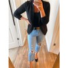 POGT Black Blazer for Women,Office Casual Blazer Jacket Open Front