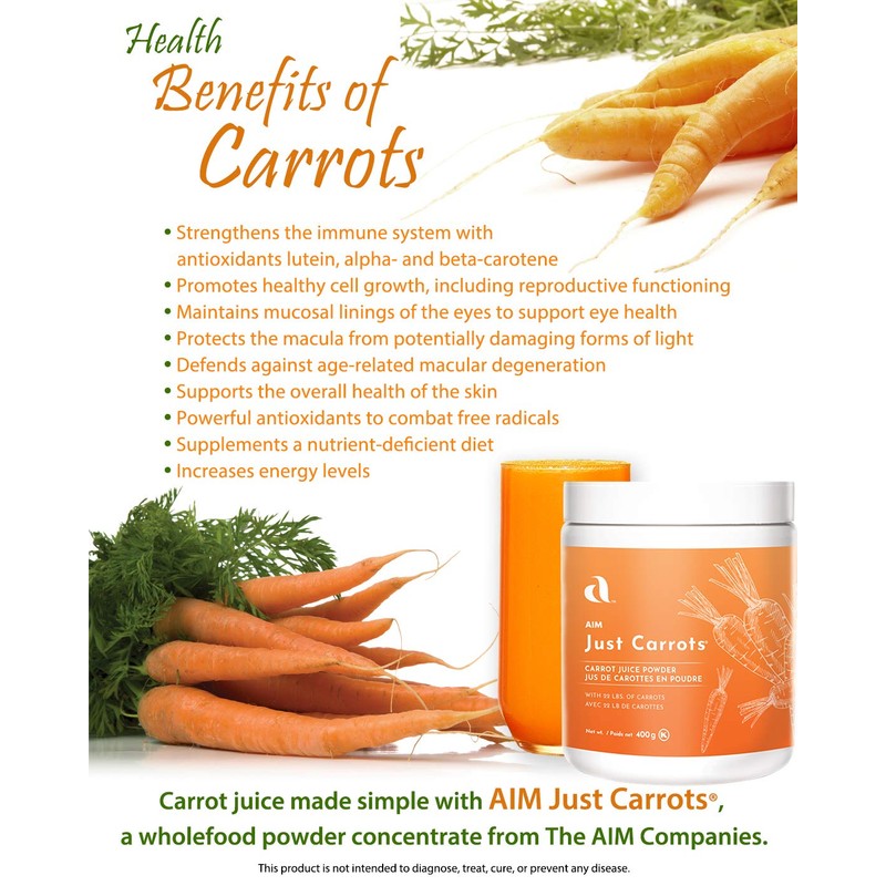 AIM Just Carrots for great carrot juice net wt,14.1oz/400g by