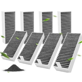 Activated Carbon Filter for Cooker Hood 8 Pieces for Bosch HEZ9VRUD0 17004811/ Neff Z821VR0 17004806/Siemens HZ9VRCR0 17004796,195x75x35 mm | Clean Air Recirculation Replacement Filter