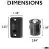 Ilyapa Closet Door Ball Catch Hardware, 4 Pack - Black