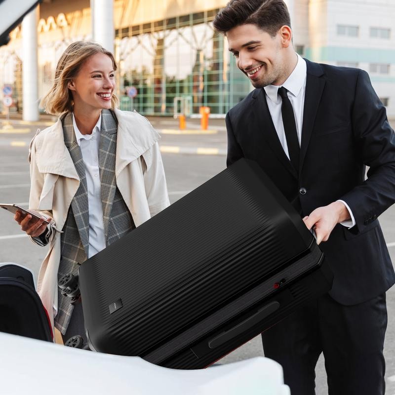 Verdi Luggage 24 Inch Checked - Expandable, Bottom Grip Design,