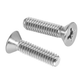 OUSCHR #8-32 x 3/4" Countersunk Flat Head Machine Screws, Full Thread, 304 Stainless Steel, 50 PCS
