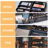 8PCS Plastic Interlocking Drawer Organizer, 3 Sizes Versatile Desk Drawer