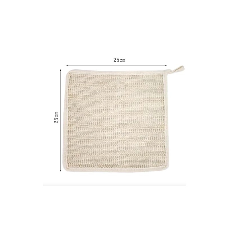 Toalla Esponja Exfoliante Sisal 100 Biodegradable Paño Lavado Natural Cuerpo