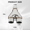 Mupera 2.5 Inch Exhaust Y Pipe, 2.5" Single to 2.5"