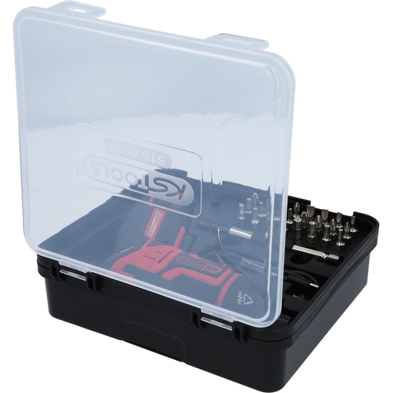 KS Tools 515.6500 eMONSTER 1/4 Inch Cordless Bit Screwdriver Set,