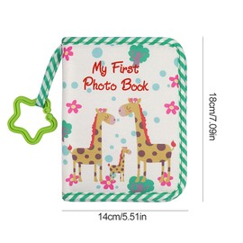 Photo Books for Toddlers, Baby Photo Album, Soft Fabric Photo Book, Baby Fabric Album, First Photo Album Made of Soft Fabric, Fabric Photo Book, Photo Album for Baby Growth Tokaneit (Blue)