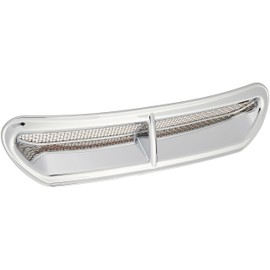 Custom Dynamics HD-VENT-INSER-C Windshield Vent Trim (Chrome With Stainlees Steel Mesh for 2014-2016 Harley-Davidson FLH Models)
