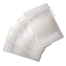 FELTECHELECTR Tea Packaging 100 Non-Woven Drawstring Tea Bags Empty Tea Filter Bags for Storage