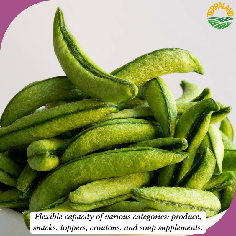 Terraland Snap Pea Crispy Crisps-Sea Salt, Crispy & Crunch, Vegan,