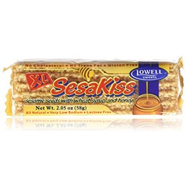 Lowell Foods XL Sesakiss Sesame Thins with Honey, Sezamki 2.05 ounce, Pack of 24