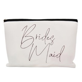 Wedding Party Gifts Makeup Bag for Bridesmaid Proposal Gift for Women Bride Gifts for Bridesmaids Cosmetic Pouch Bridal Shower Presents