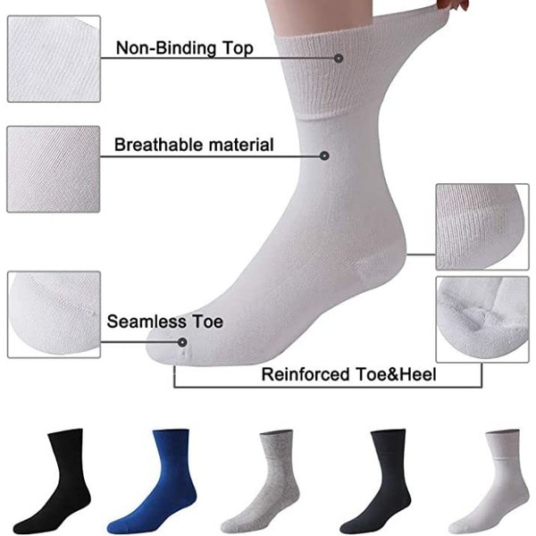 COSHAL® 3 Diabetic Socks for Mens wide easy top soft