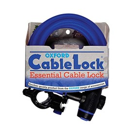 Oxford Cable Bike Lock, 12mm x 1.8m - Blue