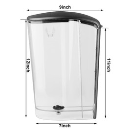 Anbige Replacement Parts Water Reservoir with Lid,Compatible with Keurig K-Elite Coffee Maker(Brushed Silver)