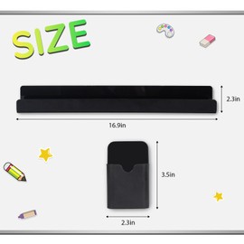 2 Pcs Magnetic Book Shelf for Whiteboard,Reusable Magnetic Book Holder and Magnetic Pen Holder，Use for Classroom,Office, Refrigerator (White)