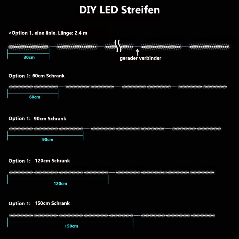 WOBANE Kitchen LED Under-Unit Light, 8 x 30 cm LED