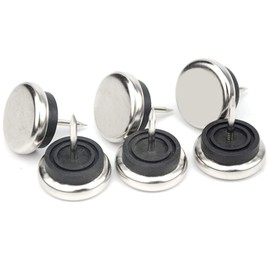 TOVOT Pack of 20 Metal Furniture Gliders Silver Chair Glides Furniture Glides Nails for Furniture (27 x 36 mm)