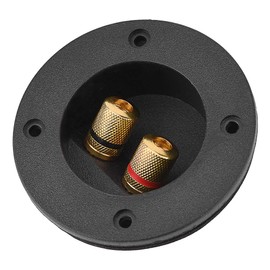 Speaker Terminal Box, 48mm 2 Copper Binding Post Terminal Cable Connector Box Acoustic Components, for HiFi Speaker, for Home, Hotel, Hall, etc