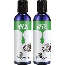 Árbora Pack 2 Aceites de Ricino Apoya Crecimiento de Pestañas, Hidrata la Piel, Fortalece tus Uñas y Restaura tu Cabello 100% Puro Contiene Vitamina E, Omega 3 y 6 90 ml