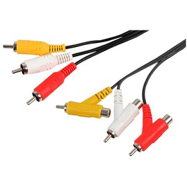 3X PHONO PLUGS TO 3X PHONO PLUGS, Audio & Video Cable Assemblies QTY X 1