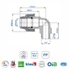 SmartProduct PP Angle 90 Degree with Male Thread 25 mm