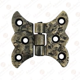 Adonai Hardware 2" "Aeneus Heavy Duty Antique Cast Iron Vintage Cabinet Butterfly Hinges (10 Pack, Antique Brass) for Barn Doors, Cupboards, Wooden Jewelry Box, Furniture, Treasure Chest and Trunks