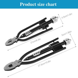 GES 2-Piece Safety Wire Twisting Pliers Set with 25ft Steel Wire – 9” & 6” Locking Pliers for Aviation, Auto, Racing – Durable Forging Tools (Black) (Black)