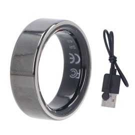 Smart Health Ring Stainless Steel Black Lightweight Sleep Monitoring Health Ring for Fitness Sports 18