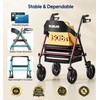 Bluelog Walkers for Seniors Rollator Walkers with Seat, 350lb Capacity
