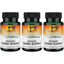 Swanson Swanson Kyoto Japanese Oyster Extract - Natural Supplement Promoting Drive & Wellness for Men & Women - (500 Milligrams 60 Capsules) (3 Pack)