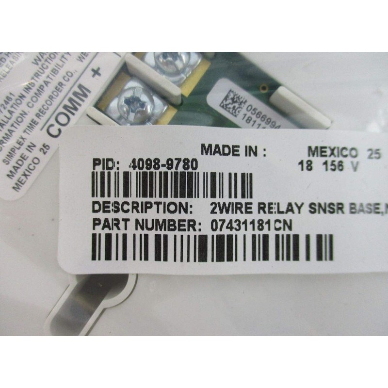 Simplex 4098-9780 - 2-Wire Sensor Relay Base