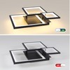 HLILCEH Modern Black Led Ceiling Light 3-Square Design 3000K-6500K Dimmable