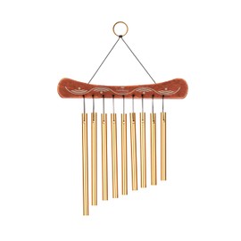 Sonic Energy Hand Chime - Metallic Wind Chime with 9 Sticks on Wooden Hanger - Sound Effect Instrument for Therapy and Percussion (HC9B)