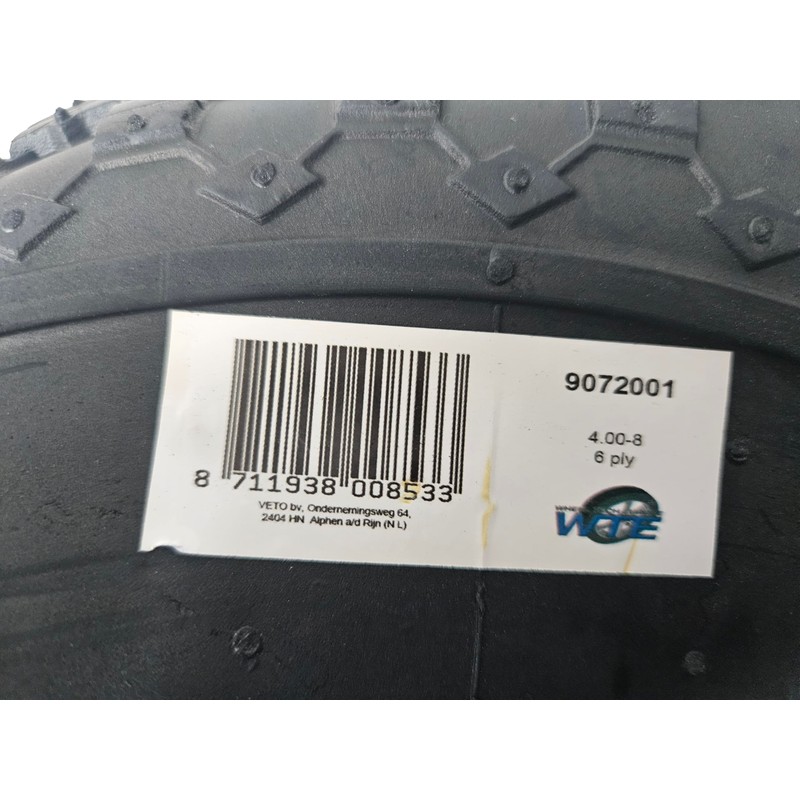 1 Set Inner Tube and Tyre for Wheelbarrow 4.00-8 400,